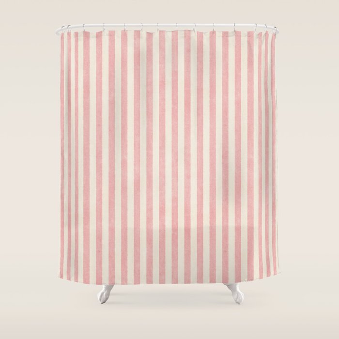 STRIPES - 07 - Macaron Shower Curtain Gallery Image 1
