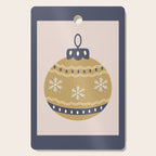 Christmas Bauble Gold And Blue Cutting Board Gallery Image 1