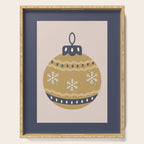 Christmas Bauble Gold And Blue Serving Tray Gallery Image 1