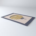 Christmas Bauble Gold And Blue Rug Gallery Image 3
