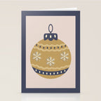 Christmas Bauble Gold And Blue Stationery Card Gallery Image 2