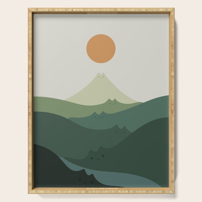 Cat Landscape 87B (Meowvelous Nature) Serving Tray Gallery Image 1