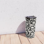 Mushrooms in Black And White Travel Mug Gallery Image 4