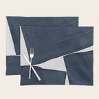 Minimalist Painting Blue III, Mid Century Modern Placemat Gallery Image 1