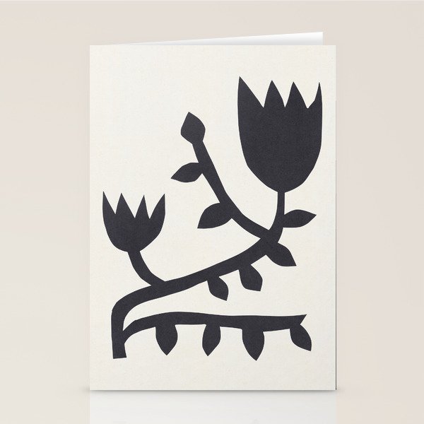 Black branch with two flowers - 5/5 Stationery Card Gallery Image 2