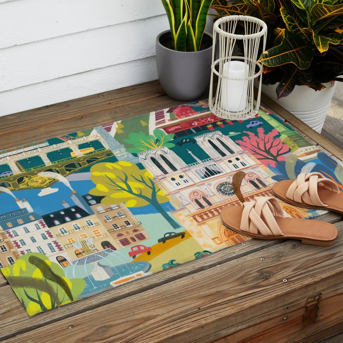 Paris mon amour Outdoor Rug Gallery Image 2