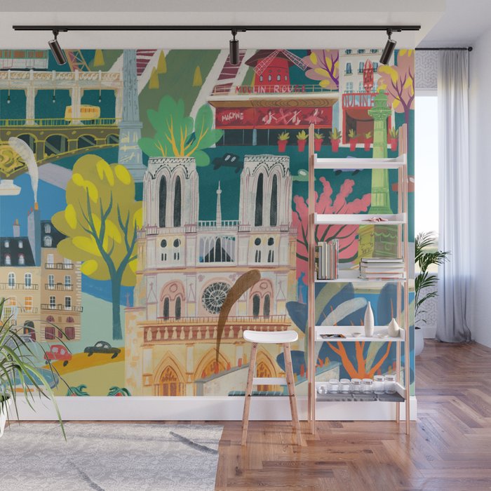 Paris mon amour Wall Mural Gallery Image 1