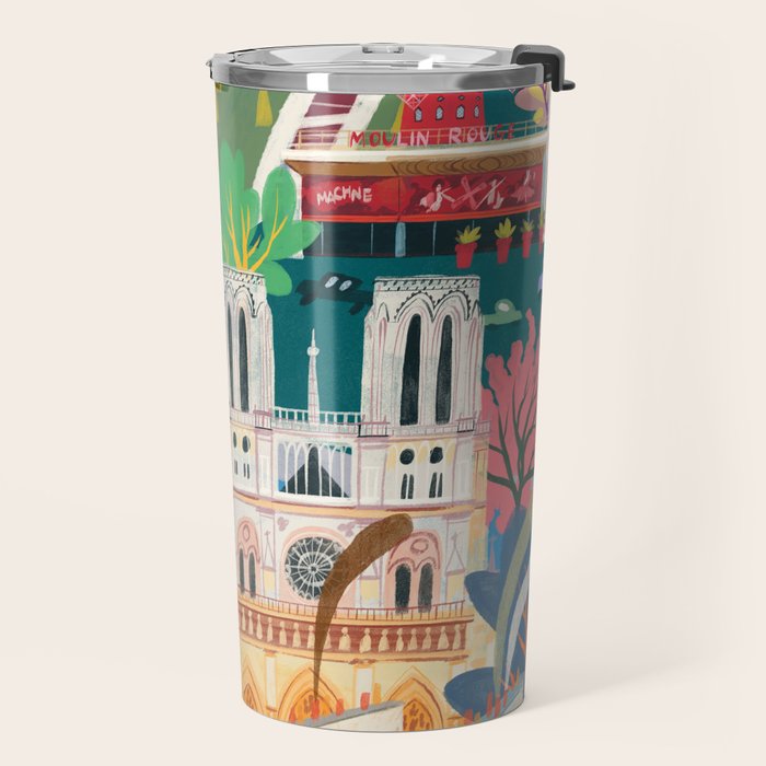 Paris mon amour Travel Mug Gallery Image 2