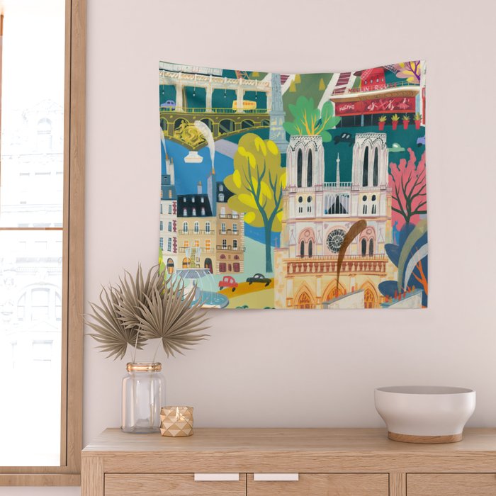 Paris mon amour Wall Tapestry Gallery Image 2