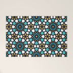 Persian Mosaic - Turquoise & Gold Palette Welcome Mat Gallery Image 1