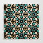 Persian Mosaic - Turquoise & Gold Palette Wood Wall Art Gallery Image 1