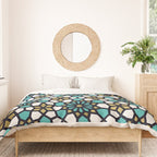 Persian Mosaic - Turquoise & Gold Palette Duvet Cover Gallery Image 3