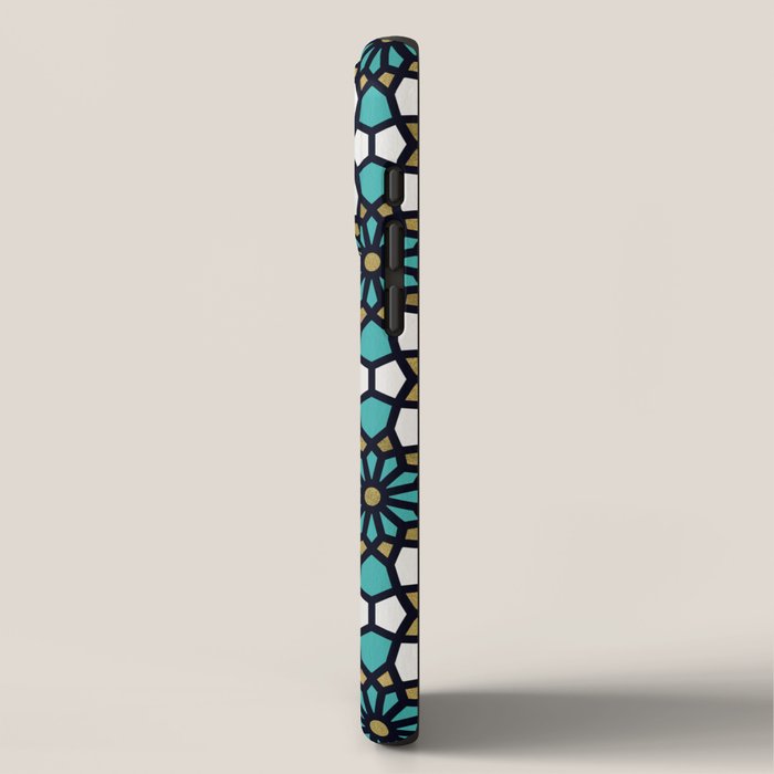 Persian Mosaic - Turquoise & Gold Palette iPhone Case Gallery Image 2