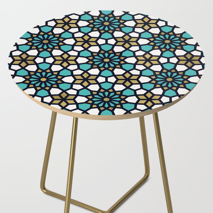 Persian Mosaic - Turquoise & Gold Palette Side Table Gallery Image 2