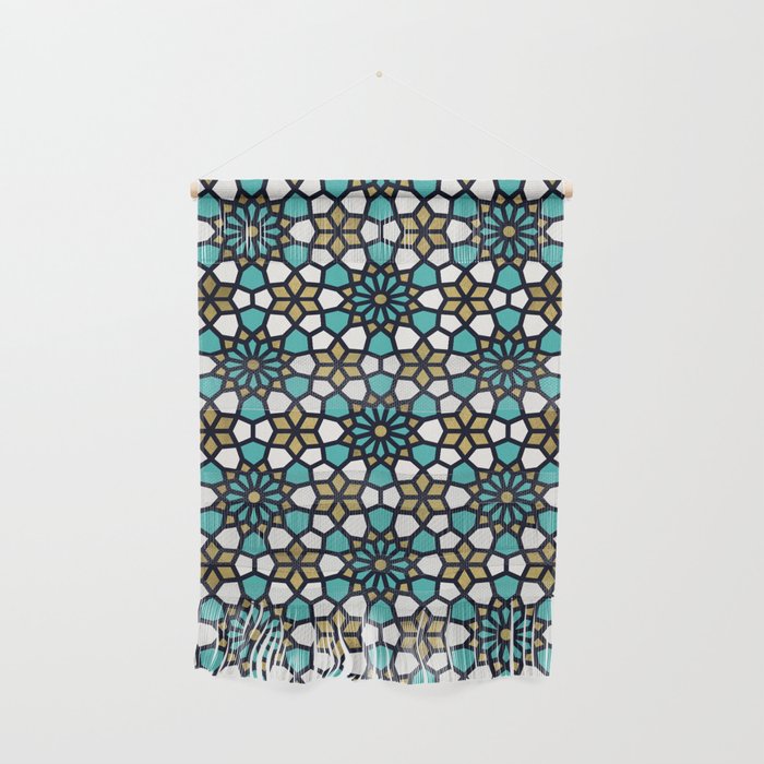 Persian Mosaic - Turquoise & Gold Palette Wall Hanging Gallery Image 1