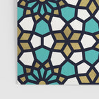 Persian Mosaic - Turquoise & Gold Palette Poster Gallery Image 3
