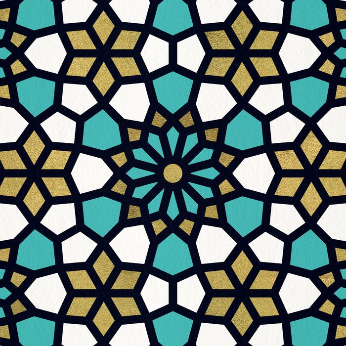 Persian Mosaic - Turquoise & Gold Palette Coffee Mug Gallery Image 2