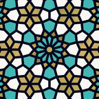 Persian Mosaic - Turquoise & Gold Palette Coffee Mug Gallery Image 2