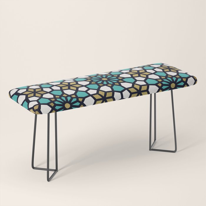 Persian Mosaic - Turquoise & Gold Palette Bench Gallery Image 1