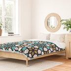Persian Mosaic - Turquoise & Gold Palette Duvet Cover Gallery Image 2