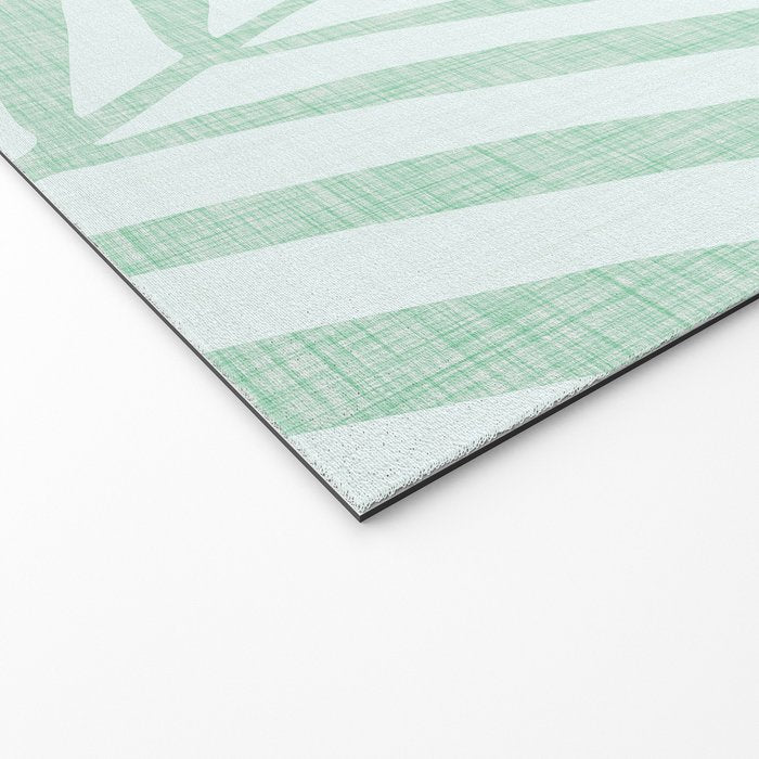 Mint Green Minimal Palm Silhouette Welcome Mat Gallery Image 2
