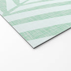 Mint Green Minimal Palm Silhouette Welcome Mat Gallery Image 2