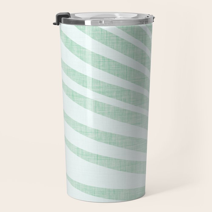 Mint Green Minimal Palm Silhouette Travel Mug Gallery Image 3