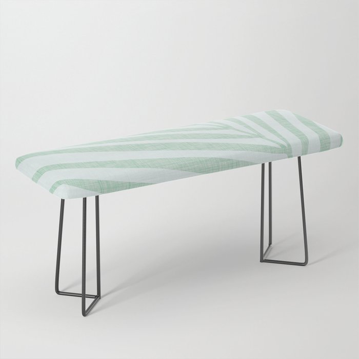 Mint Green Minimal Palm Silhouette Bench Gallery Image 1