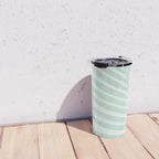 Mint Green Minimal Palm Silhouette Travel Mug Gallery Image 4