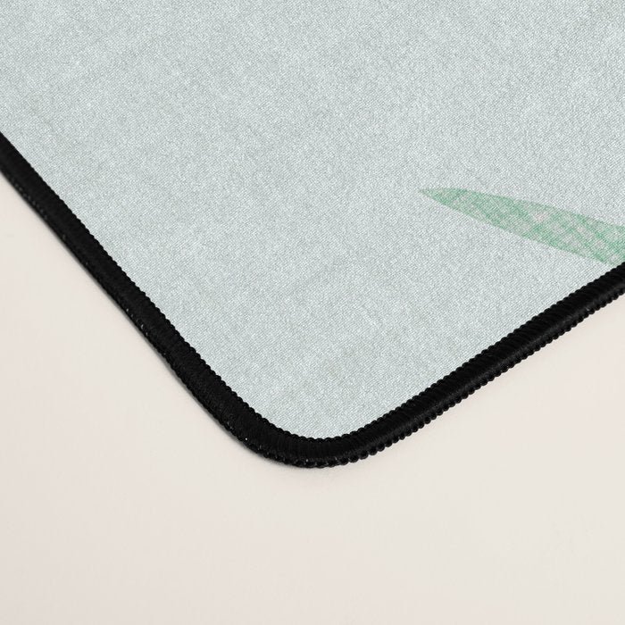 Mint Green Minimal Palm Silhouette Desk Mat Gallery Image 4