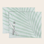 Mint Green Minimal Palm Silhouette Placemat Gallery Image 1