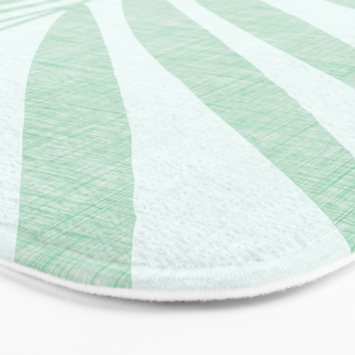 Mint Green Minimal Palm Silhouette Bath Mat Gallery Image 3