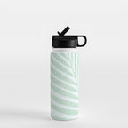 Mint Green Minimal Palm Silhouette Water Bottle Gallery Image 1