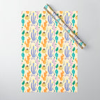 Cactus Blooms Wrapping Paper Gallery Image 1