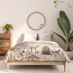 Fall Forest Impression  Wild Animals In Earth Colors Comforter Gallery Image 3