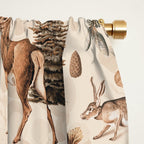 Fall Forest Impression  Wild Animals In Earth Colors Window Curtain Gallery Image 2