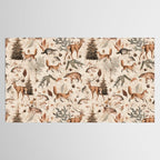 Fall Forest Impression  Wild Animals In Earth Colors Tablecloth Gallery Image 2
