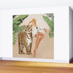 The Lady and the Tiger Wall Mural Gallery Image 2