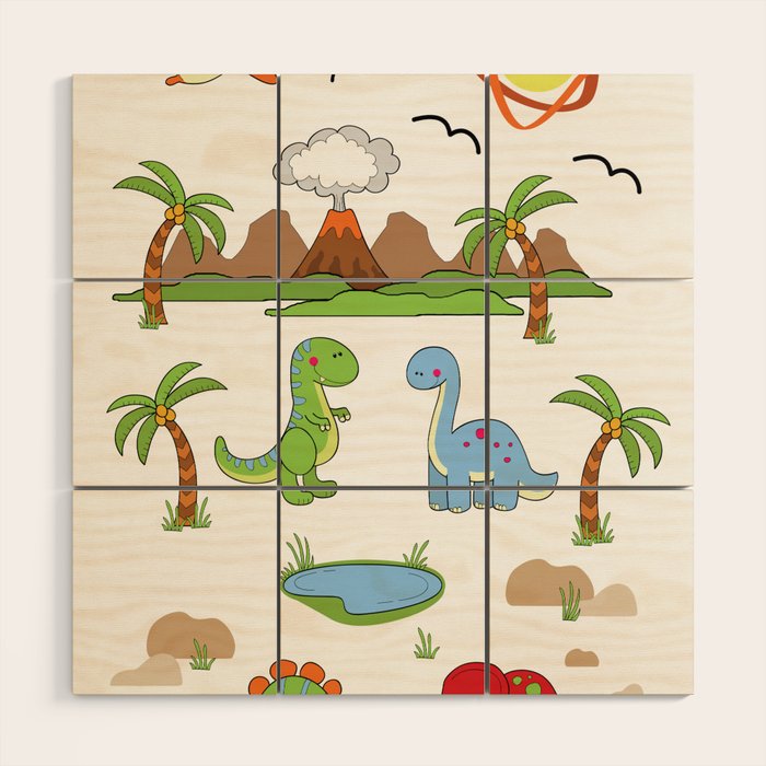Dinosaur Wood Wall Art Gallery Image 1