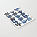 Pretty Blue Coffee Cups Notebook Gallery Image 3