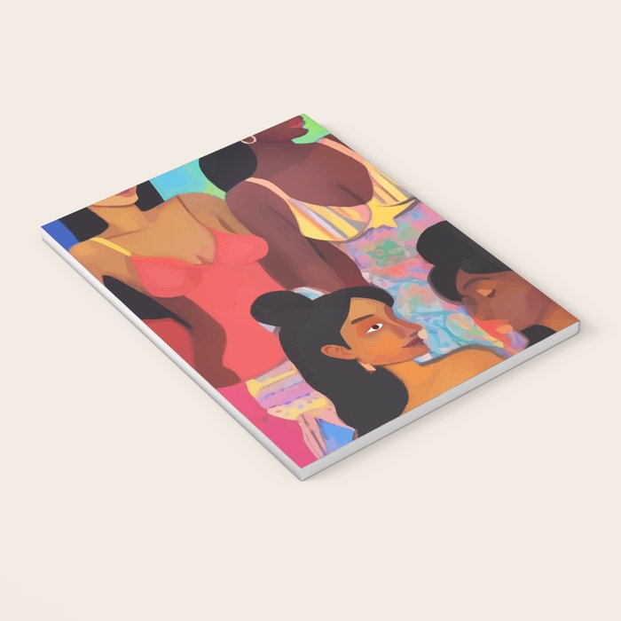 Identities, Woman Equality Human Rights, Female Individuality Feminist People, Friends Eclectic Bohemian Fashion Rustic Support System Painting  Notebook Gallery Image 3