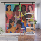 Identities, Woman Equality Human Rights, Female Individuality Feminist People, Friends Eclectic Bohemian Fashion Rustic Support System Painting  Wall Mural Gallery Image 1