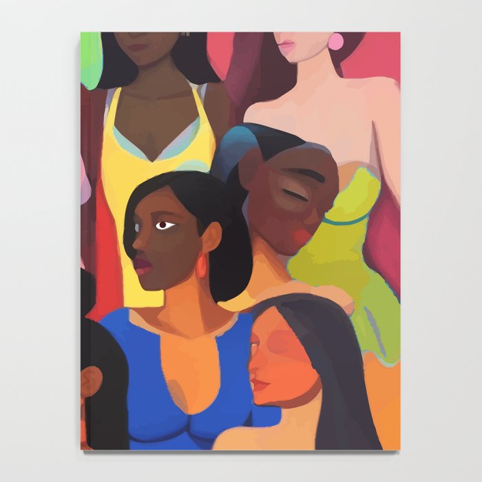 Identities, Woman Equality Human Rights, Female Individuality Feminist People, Friends Eclectic Bohemian Fashion Rustic Support System Painting  Notebook Gallery Image 4