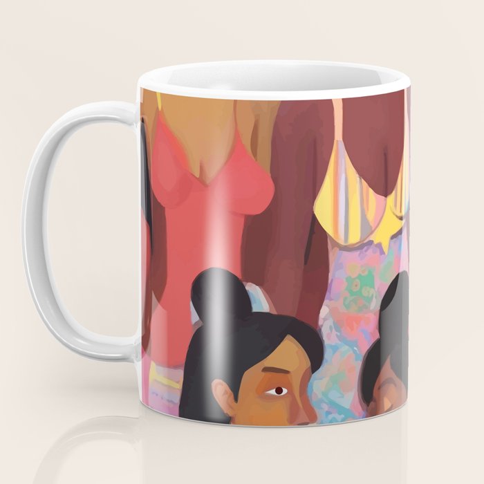 Identities, Woman Equality Human Rights, Female Individuality Feminist People, Friends Eclectic Bohemian Fashion Rustic Support System Painting  Coffee Mug Gallery Image 3
