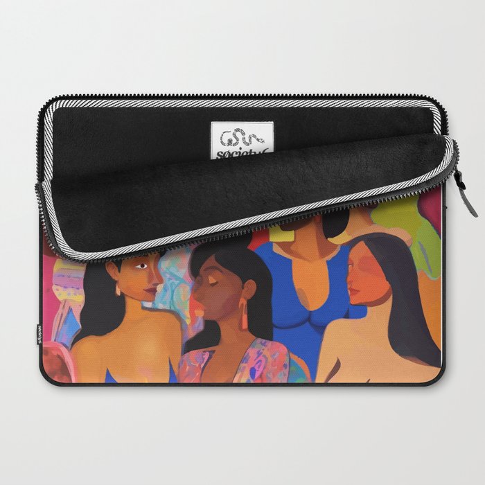 Identities, Woman Equality Human Rights, Female Individuality Feminist People, Friends Eclectic Bohemian Fashion Rustic Support System Painting  Laptop Sleeve Gallery Image 2