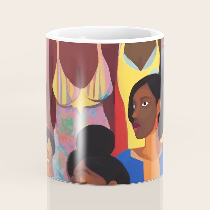 Identities, Woman Equality Human Rights, Female Individuality Feminist People, Friends Eclectic Bohemian Fashion Rustic Support System Painting  Coffee Mug Gallery Image 4