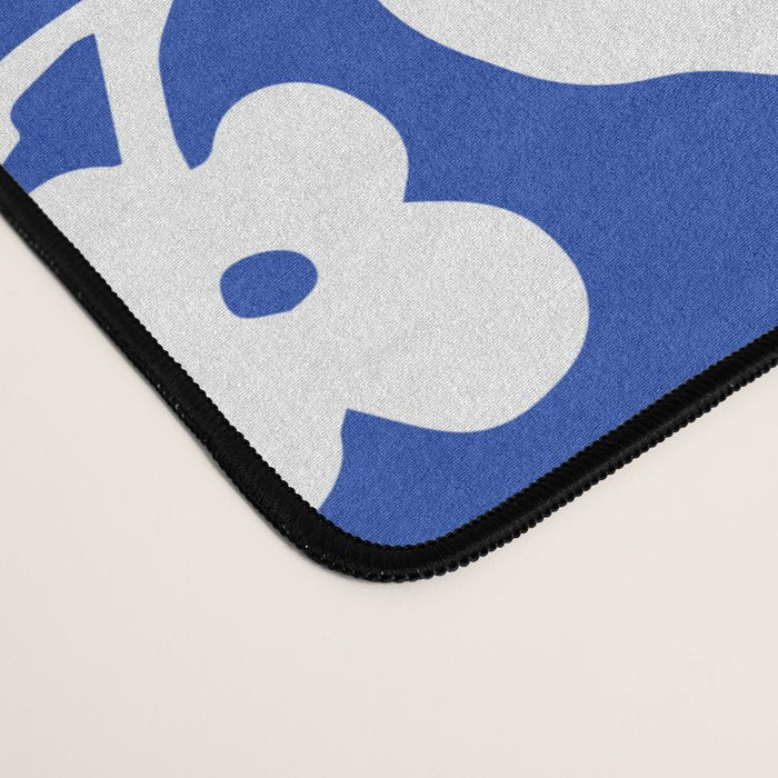 Cherry Blossoms Pattern Blue Desk Mat Gallery Image 4