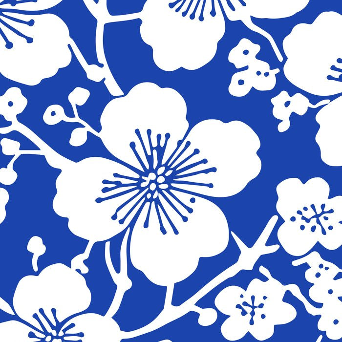 Cherry Blossoms Pattern Blue Coffee Mug Gallery Image 2