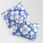 Cherry Blossoms Pattern Blue Pillow Sham Gallery Image 3