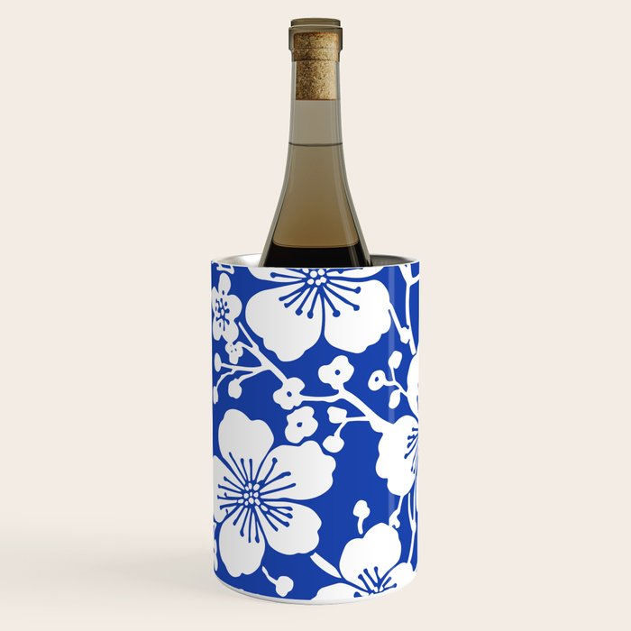 Cherry Blossoms Pattern Blue Wine Chiller Gallery Image 2